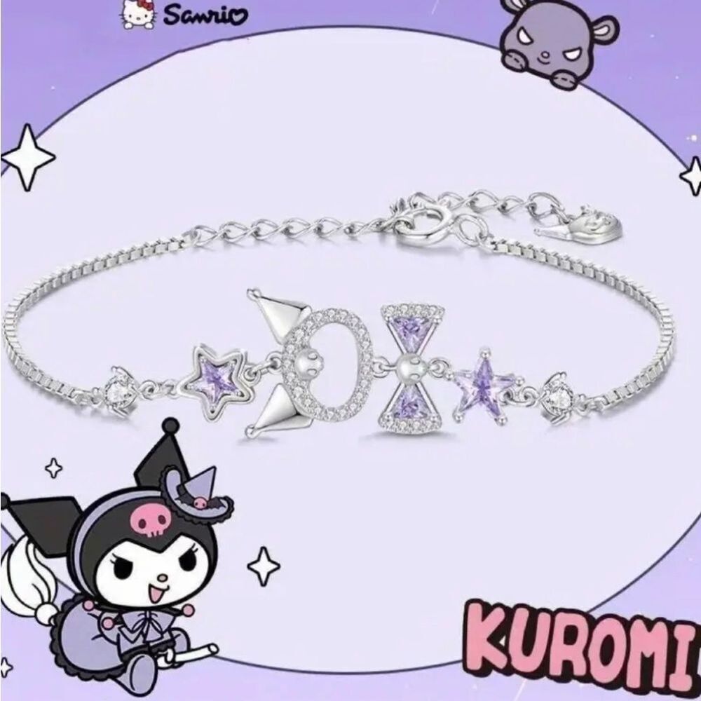 Hello Kitty Kuromi Silver Bracelet